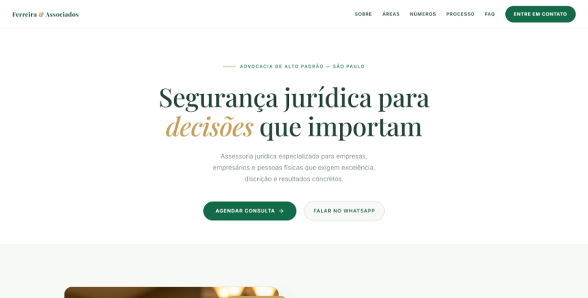 Prévia de landing page para advogado